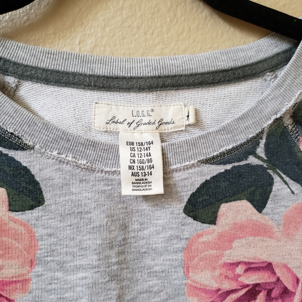French terry print top - Picture 3 of 4